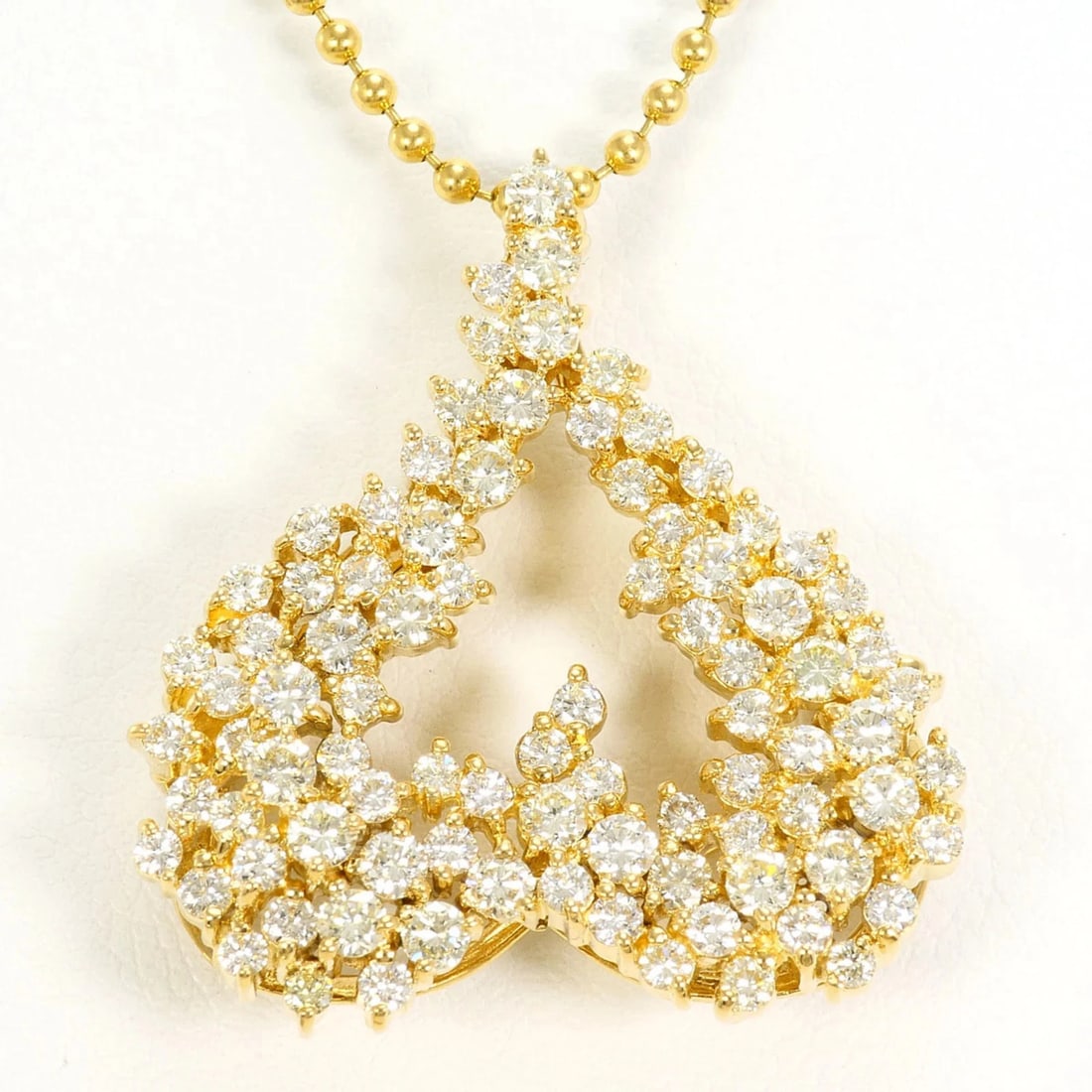 18K YELLOW GOLD NECKLACE DIAMONDS (1 of 2)