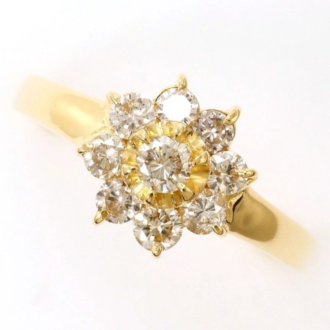 18K YELLOW GOLD RING BROWN DIAMOND: 18K Yellow Gold Ring Brown Diamond Brand: Unbranded Type/Style: Band Ring Material: Yellow gold (18K) Color: Yellow gold Size: US 6.5 Accessories: None Accessories Notice: When purchasing pre-owned