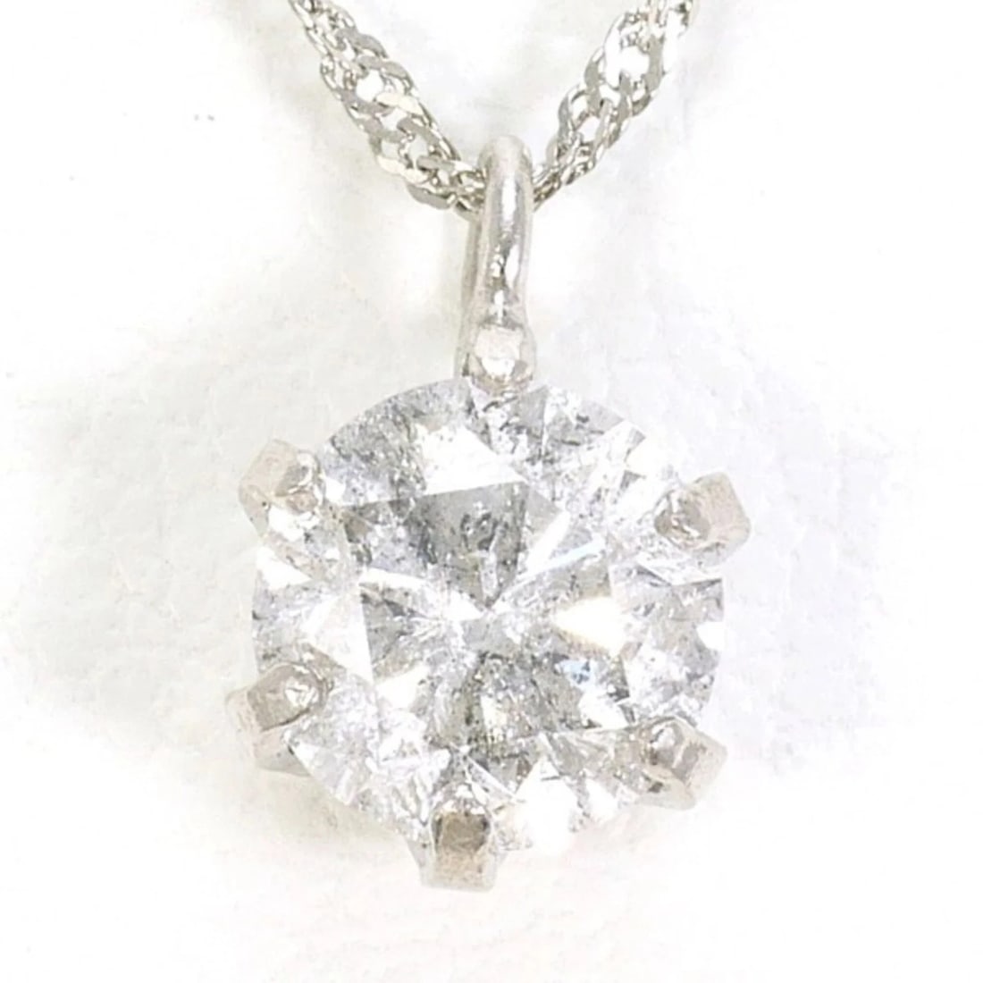 PT999 PT850 NECKLACE DIAMOND: PT999 PT850 Necklace diamond Brand: Unbranded Type/Style: Necklace Material: Platinum 850 Color: Platinum Size: Neck Circumference 42 cm / 16.53'' Pendant Size 7mm x 5mm / 0.27'' x 0.19'' Accessor