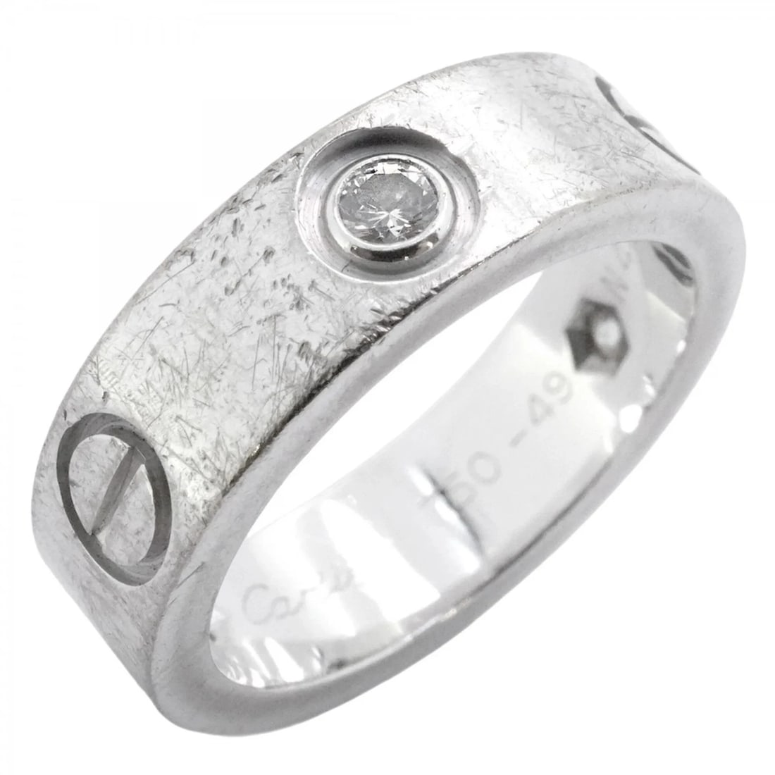 CARTIER LOVE RING, 3PD, 18K WHITE GOLD (1 of 4)