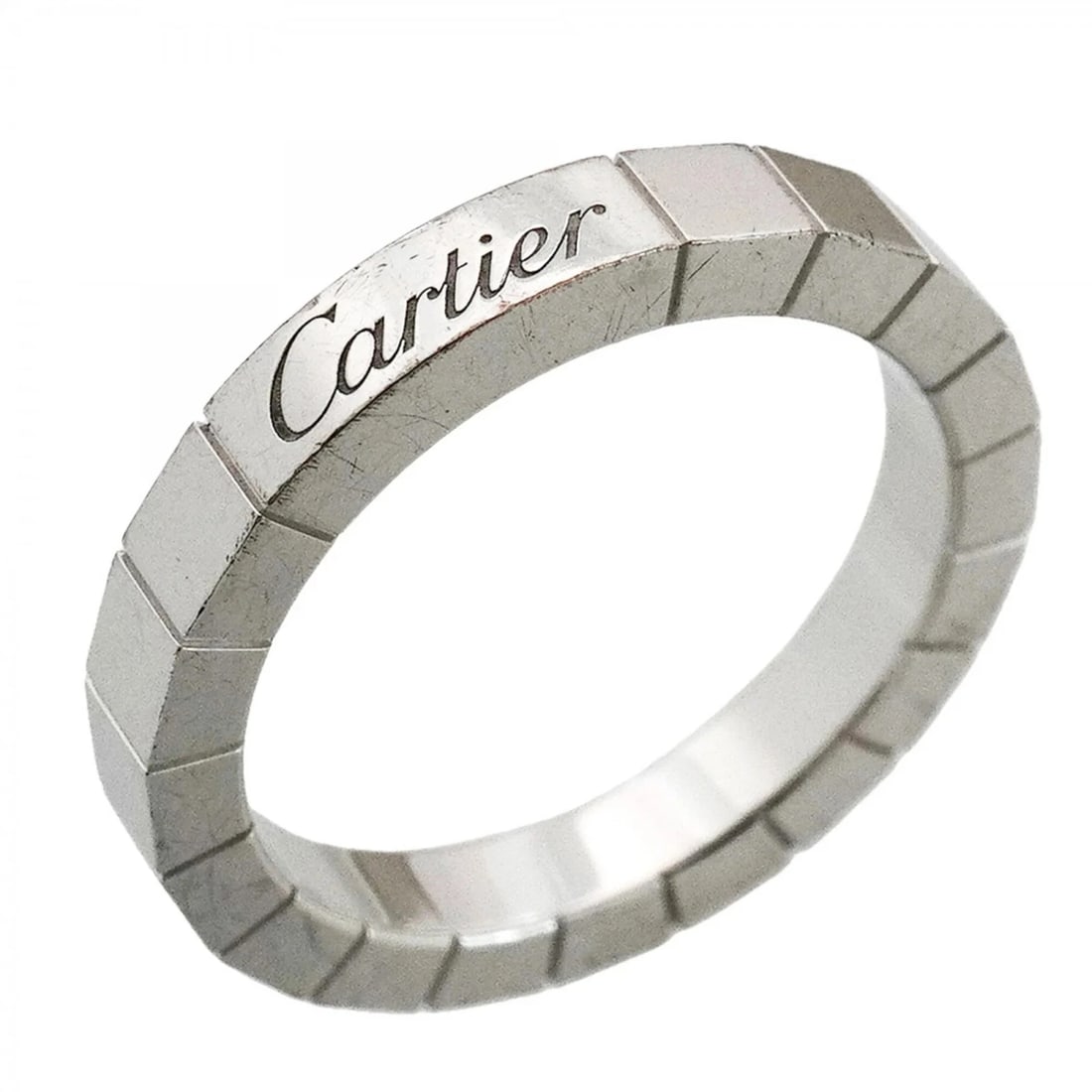 CARTIER LANIERES RING, 18K WHITE GOLD: Cartier Lanieres Ring, 18K White Gold Brand: Cartier Type/Style: Band Ring Material: White gold (18K) Color: White gold Size: US 6 Accessories: None Accessories Notice: When purchasing pre