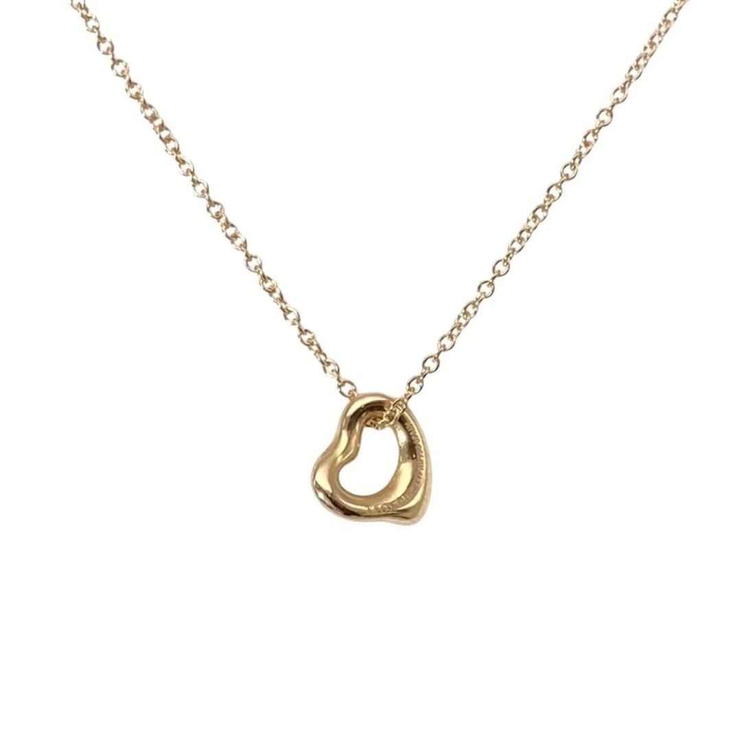 TIFFANY & CO. OPEN HEART NECKLACE, 18K PINK GOLD: Tiffany & Co. Open Heart Necklace, 18K Pink Gold Brand: Tiffany Type/Style: Necklace Material: Pink gold (18K) Color: Pink gold Size: Neck Circumference 40.3 cm / 15.86'' Pendant Size 7mm x 7mm / 0.27