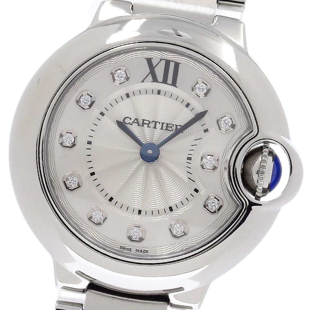 CARTIER BARON BLUE SM DIAMOND QUARTZ WATCH: CARTIER Baron Blue SM Diamond Quartz Watch Brand: CARTIER Type/Style: Wristwatch Material: Band Material Stainless Steel, Case Material Stainless Steel Color: Band Color Silver, Case Color Silver,