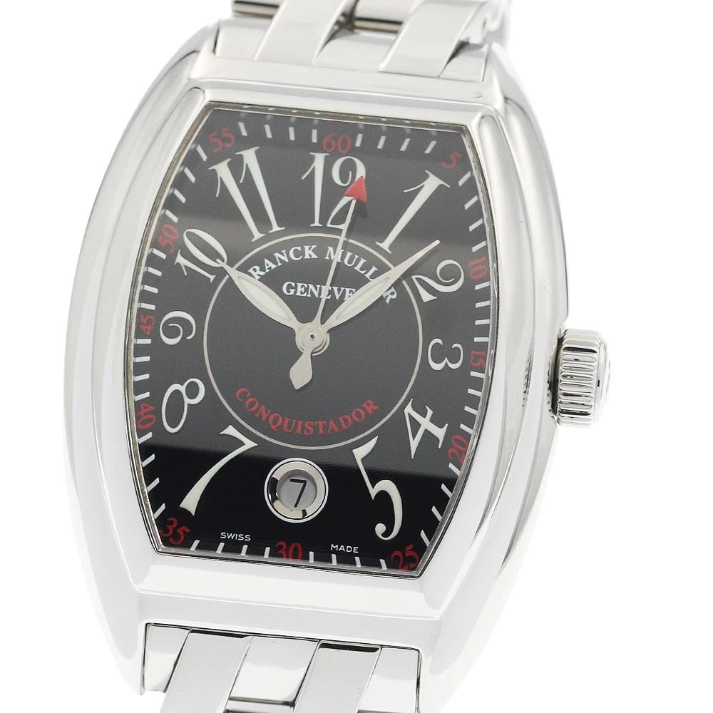 FRANCK MULLER CONQUISTADOR AUTOMATIC WATCH: FRANCK MULLER Conquistador Automatic Watch Brand: FRANCK MULLER Type/Style: Wristwatch Material: Band Material Stainless Steel, Case Material Stainless Steel Color: Band Color Silver, Case Color Silve