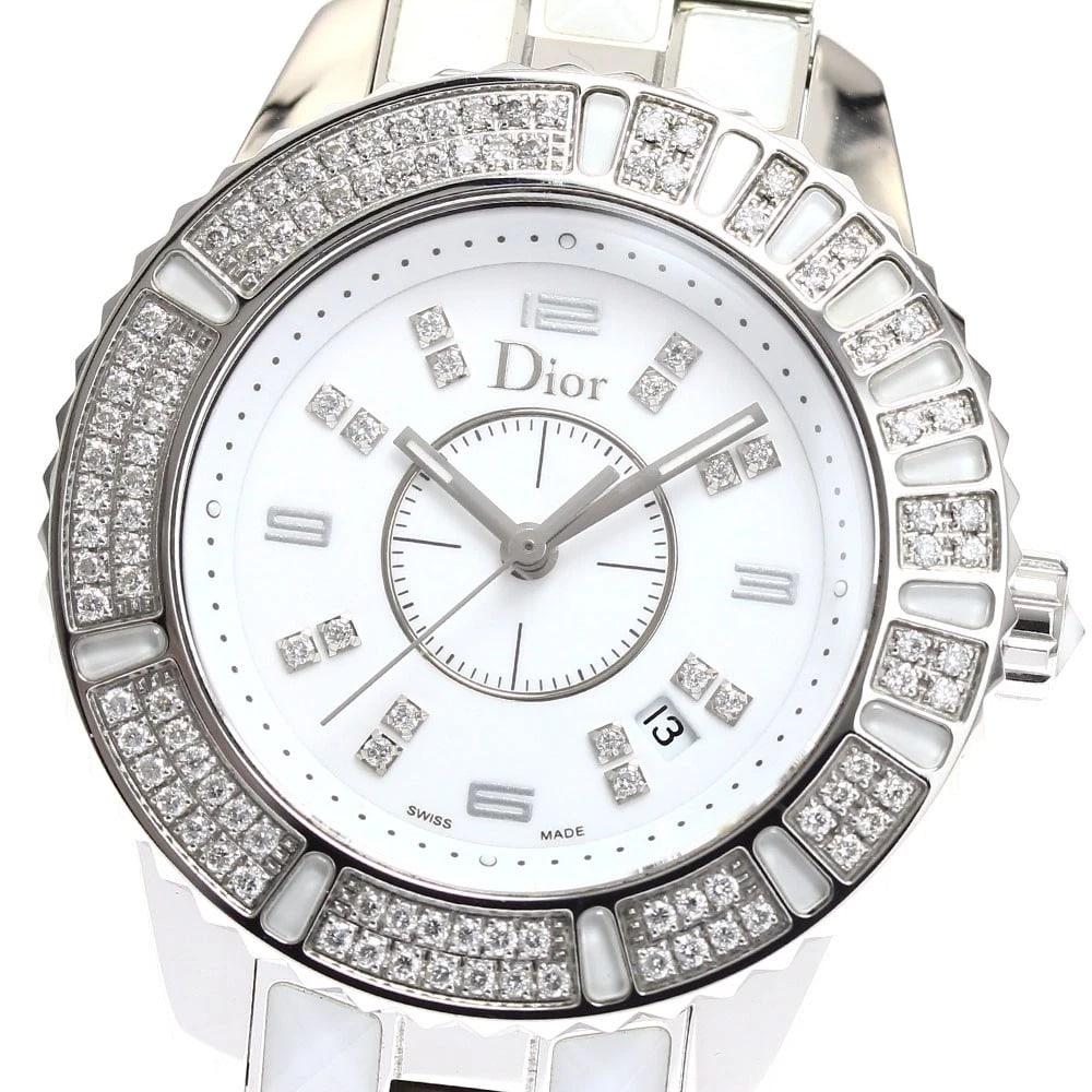 DIOR CRYSTAL DIAMOND BEZEL QUARTZ WATCH (1 of 5)