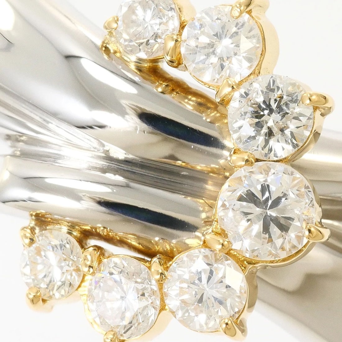 PT900 PLATINUM K18 RING DIAMOND - 2