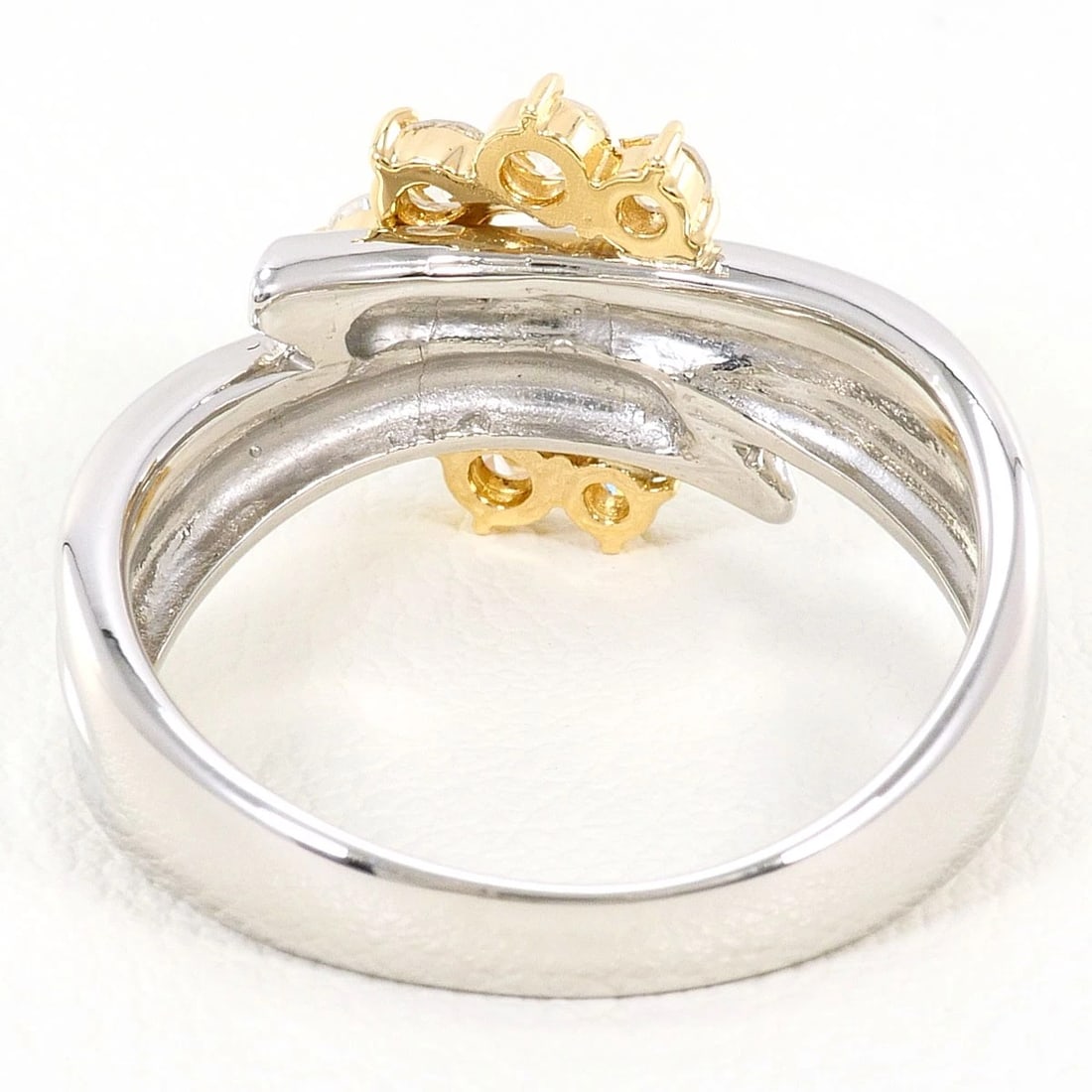 PT900 PLATINUM K18 RING DIAMOND - 4