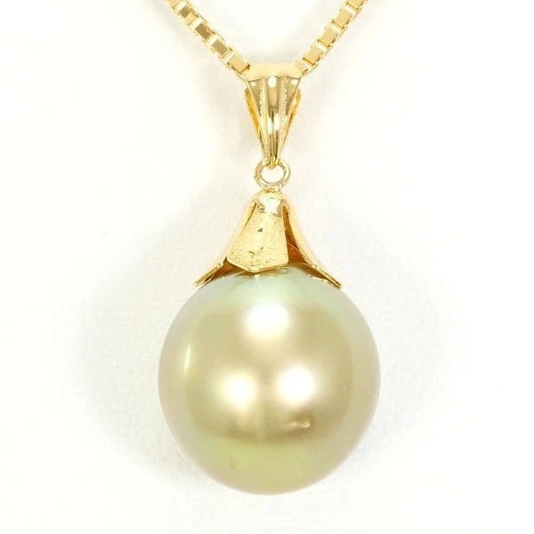 NECKLACE K18/YELLOW GOLD: Necklace K18/Yellow Gold Brand: No Brand Type/Style: Necklace Material: K18/Yellow Gold, Main Stone/Creation South Sea Pearl Color: Yellow Gold Size: Top: Total length around 22 x 0.4" (Top and chain