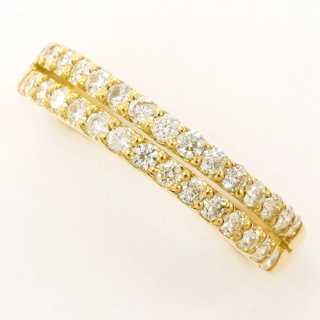 K18 18K GOLD RING DIAMOND: K18 18k gold Ring Diamond Brand: No Brand Type/Style: Ring Material: 18k gold, Main Stone/Creation Diamond Color: gold Size: US 6 1/4 Accessories: None Accessories Notice: When purchasing pre-owned