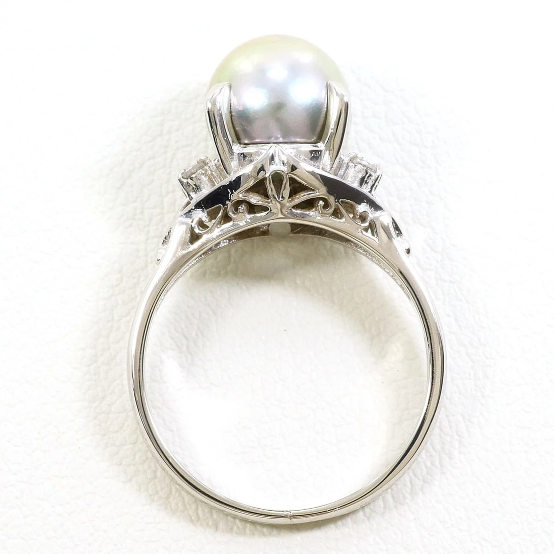 PT900 PLATINUM RING PEARL - 2