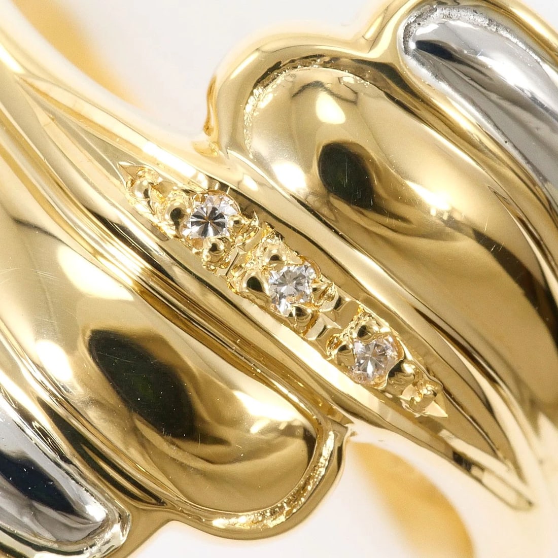 K18 18K GOLD PT900/PLATINUM RING DIAMOND: K18 18k gold PT900/Platinum Ring Diamond Brand: No Brand Type/Style: Ring Material: K18 18k gold PT900/Platinum, Main Stone/Creation Diamond Color: gold/Silver Size: US 6 3/4 Accessories: None