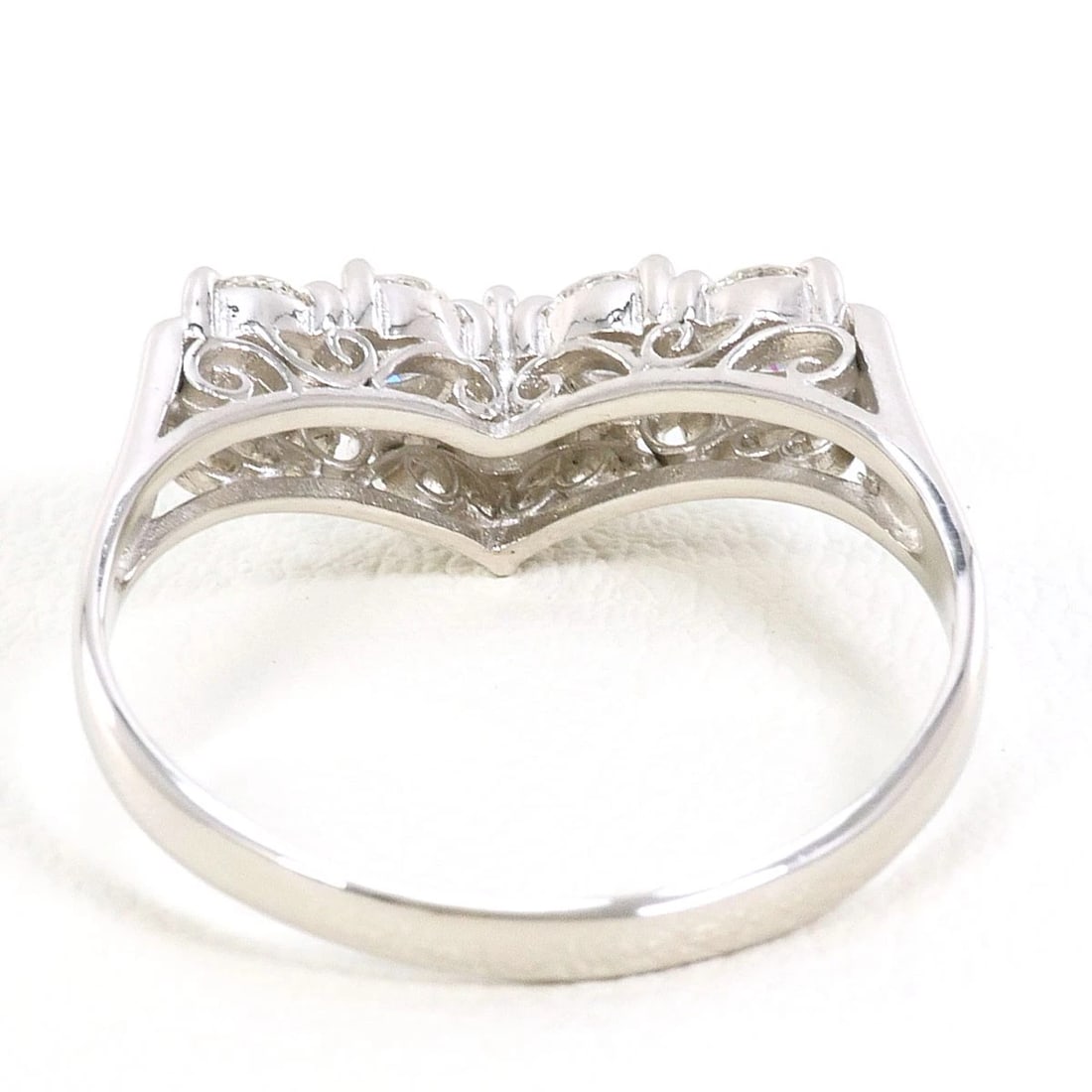 PT850 PLATINUM RING DIAMOND - 4