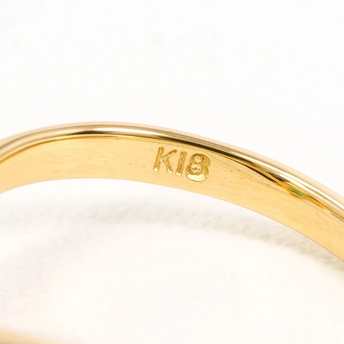 K18 18K GOLD RING EMERALD - 2