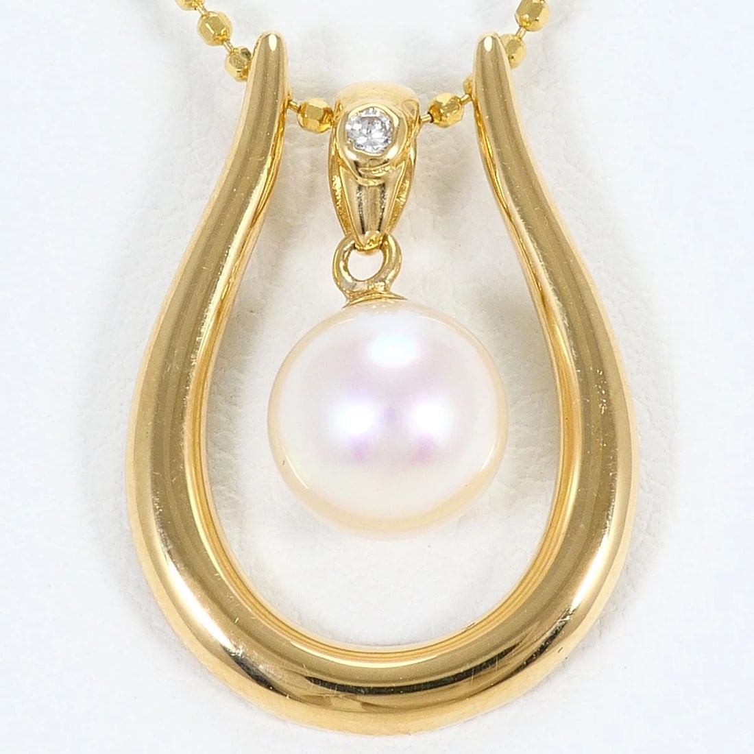 K18 18K GOLD NECKLACE PEARL: K18 18k gold Necklace Pearl Brand: No Brand Type/Style: Necklace Material: 18k gold, Main Stone/Creation Cultured Pearl Color: Gold Size: Total length40cm Accessories: None Accessories Notice: When