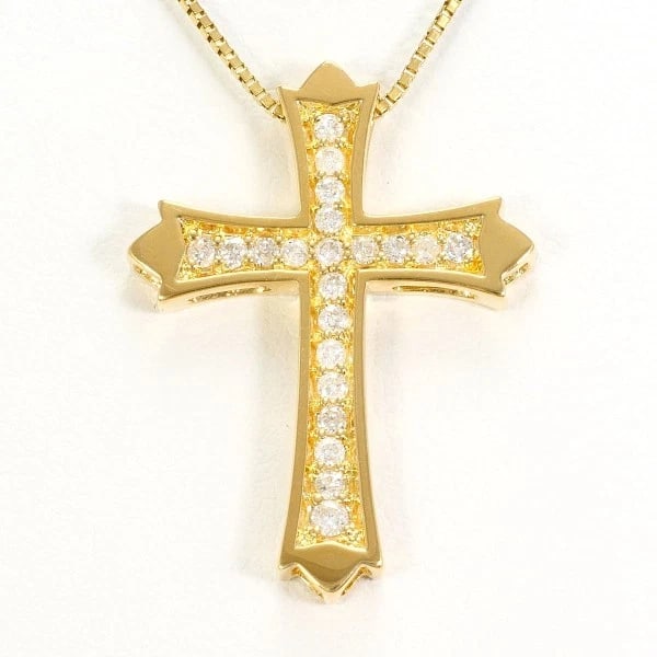 NECKLACE K18/YELLOW GOLD: Necklace K18/Yellow Gold Brand: No Brand Type/Style: Necklace Material: K18/Yellow Gold, Main Stone/Creation Diamond Color: Yellow Gold Size: Total length40cm Accessories: None Accessories Notice: