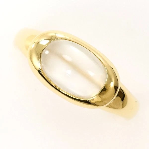 RING K18/YELLOW GOLD: Ring K18/Yellow Gold Brand: No Brand Type/Style: Ring Material: K18/Yellow Gold, Main Stone/Creation moonstone Color: Yellow Gold Size: US 6 Accessories: None Accessories Notice: When purchasing