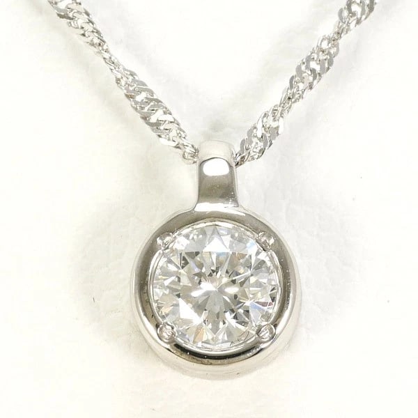 NECKLACE PT/PLATINUM: Necklace PT/Platinum Brand: No Brand Type/Style: Necklace Material: PT/Platinum, Main Stone/Creation Diamond Color: Silver Size: total length 40 cm Accessories: None Accessories Notice: When