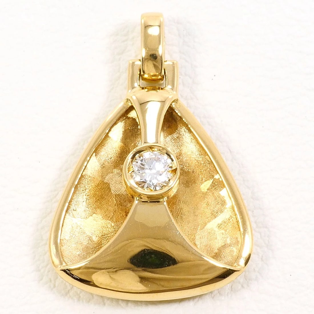 SEIKO JEWELRY K18 18K GOLD PENDANT TOP DIAMOND (1 of 3)