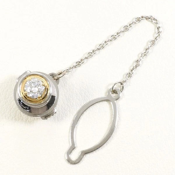 BROOCH PM/PLATINUM K18/YELLOW GOLD ALLOY: Brooch Pm/Platinum K18/Yellow Gold Alloy Brand: No Brand Type/Style: Brooch Material: Pm/Platinum K18/Yellow Gold Alloy, Main Stone/Creation Diamond Color: YG,Silver Size: [Size] around 0.3" x 0.3"
