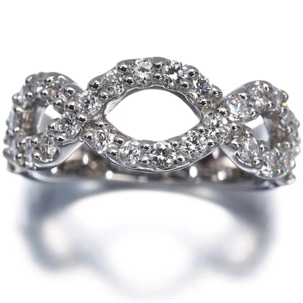 DIAMOND RING 900 PLATINUM - 2
