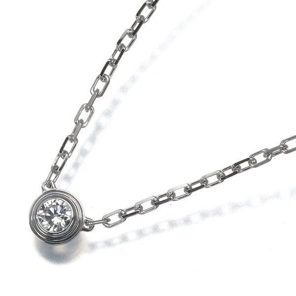 CARTIER NECKLACE DIAMOND 18K 750 WHITE GOLD: Cartier Necklace Diamond 18K 750 White Gold Brand: Cartier Type/Style: Necklace Material: 18K 750 White Gold, Main Stone/Creation Natural Color: White Size: Necklace length: 37 / 40cm Pendant size: Di