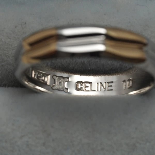 CELINE RING PT 850/18K YG - 3