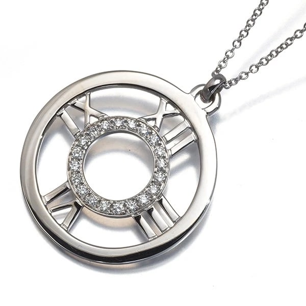 TIFFANY&CO. NECKLACE DIAMOND 18K 750 WHITE GOLD: Tiffany&Co. Necklace Diamond 18K 750 White Gold Brand: Tiffany & Co. Type/Style: Necklace Material: 18K / 750 / White Gold, Main Stone/Creation Natural Color: White Size: Necklace length: 41cm