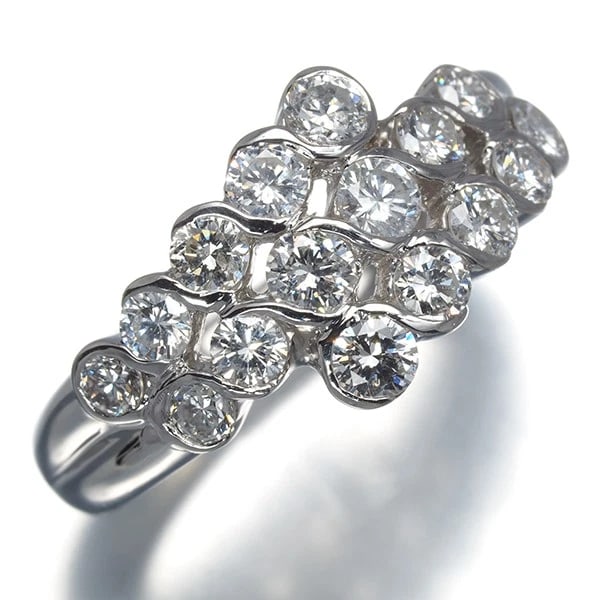 DIAMOND RING 900 PLATINUM - 2