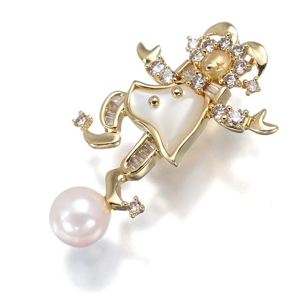 GSTV PENDANT AKOYA PEARL DIAMOND 18K YG: GSTV Pendant Akoya Pearl Diamond 18K YG Brand: GSTV Type/Style: Pendant Material: 18K / 750 / Yellow Gold Color: Yellow Size: Design size: 30.0 x 19.6mm Bail inner diameter: 5.0 x 2.4mm Accessorie