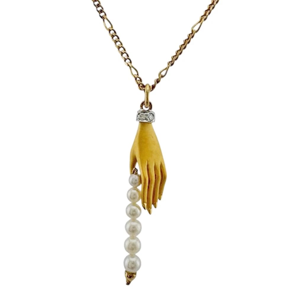 CARRERA Y CARRERA NECKLACE K18 YELLOW GOLD K18 WHITE GOLD (1 of 5)