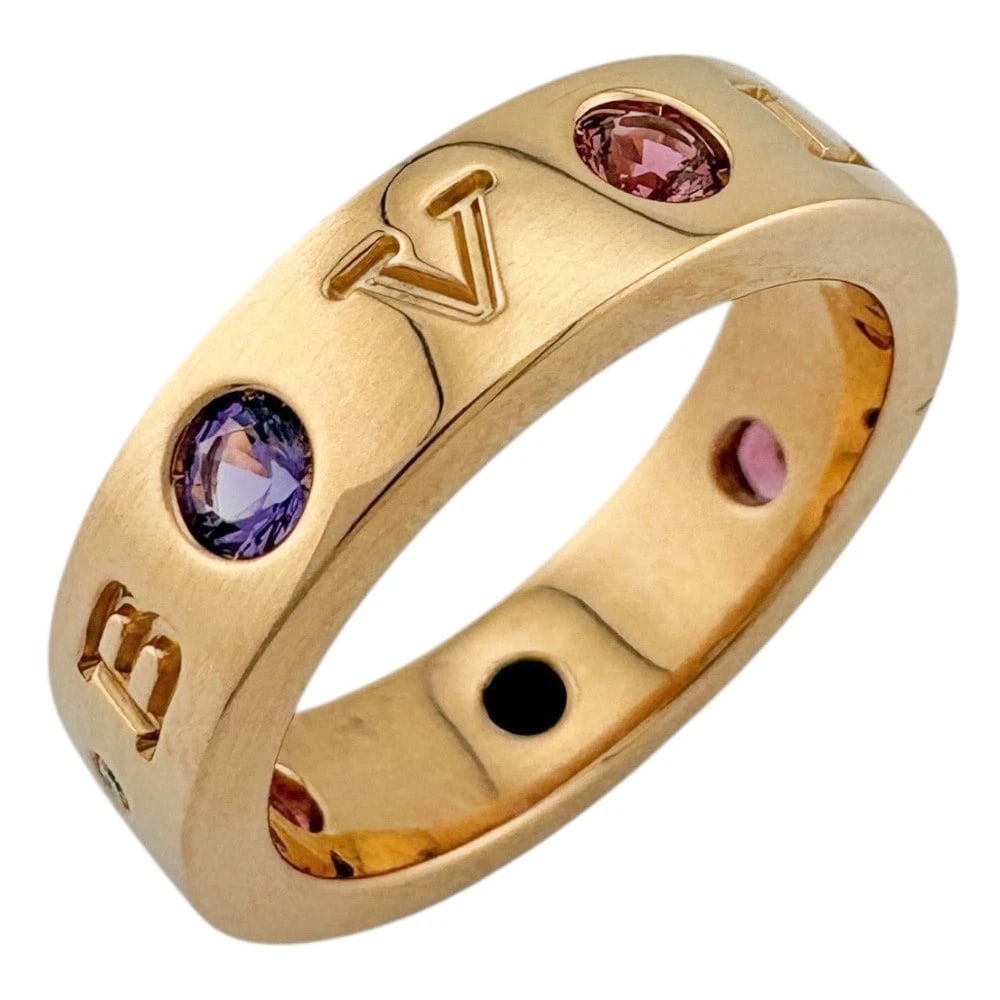 BVLGARI RING K18 PINK GOLD AMETHYST PINK TOURMALINE (1 of 3)