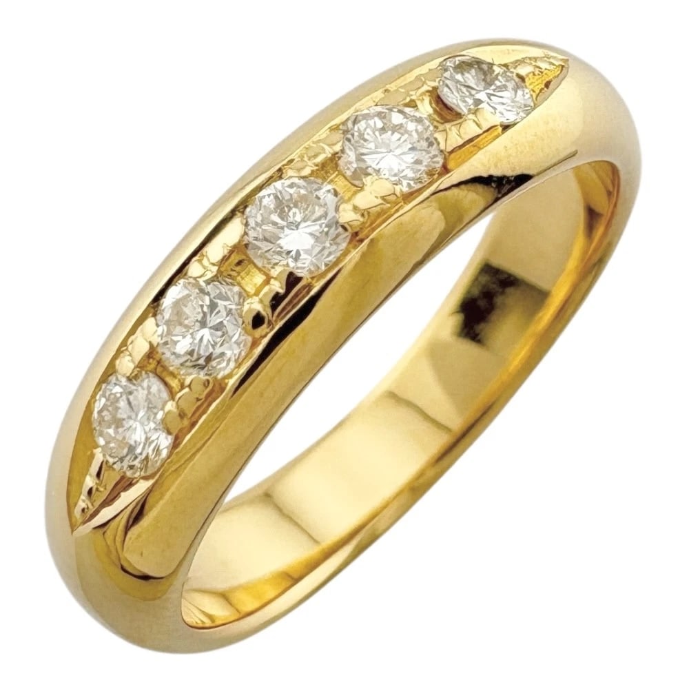 RING K18 YELLOW GOLD DIAMOND: Ring K18 yellow gold diamond Brand: Unbranded Type/Style: Ring Material: K18 yellow gold, Main Stone/Creation NATURAL Color: gold Size: US 6 1/2 Accessories: None Accessories Notice: When