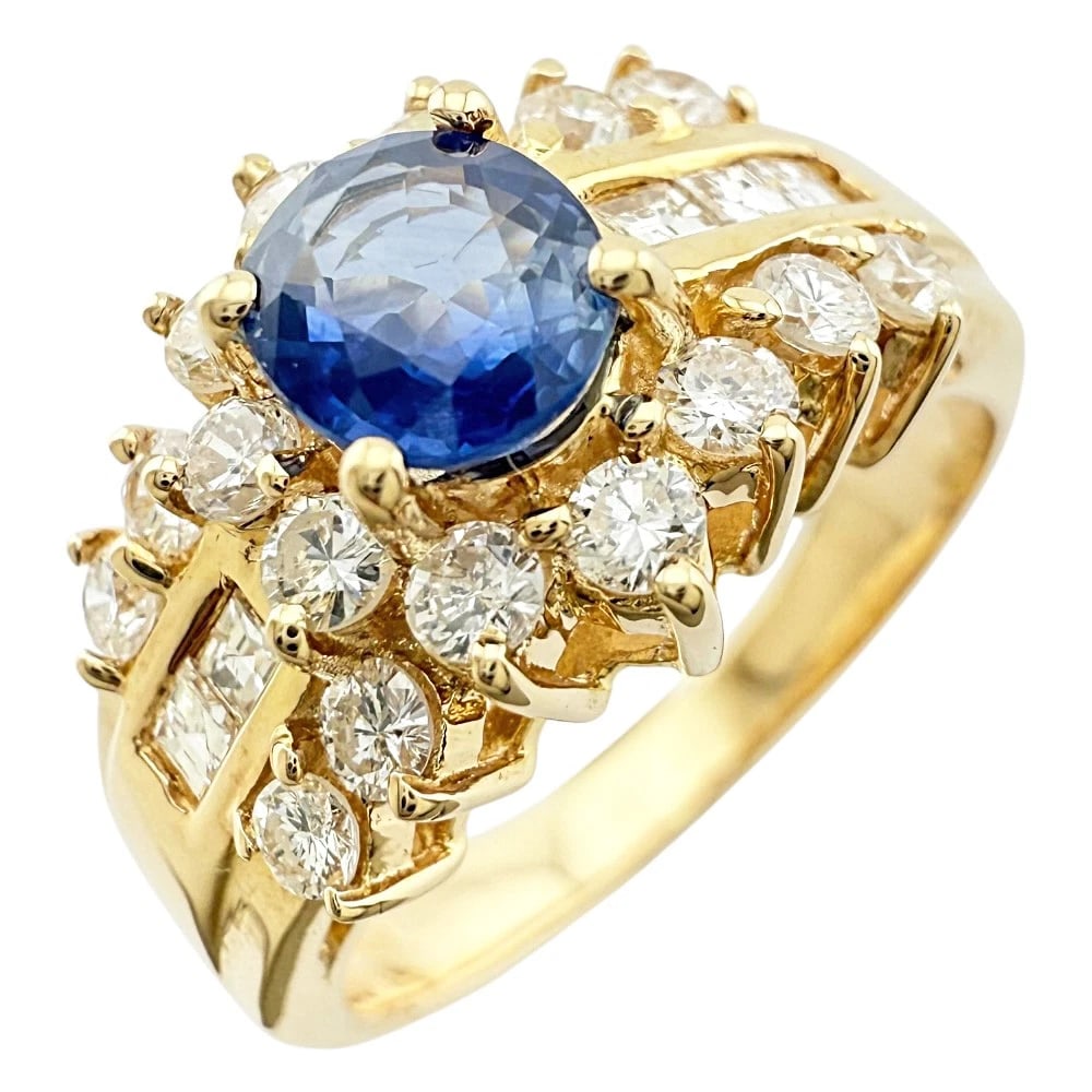 RING K18 YELLOW GOLD DIAMOND: Ring K18 yellow gold diamond Brand: Unbranded Type/Style: Ring Material: K18 yellow gold, Main Stone/Creation NATURAL Color: gold Size: US 6 1/2 Accessories: None Accessories Notice: When