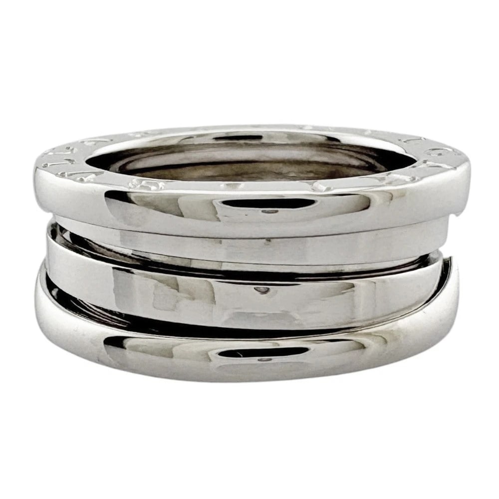 BVLGARI RING K18 WHITE GOLD B.ZERO1: BVLGARI Ring K18 white gold B.zero1 Brand: BVLGARI Type/Style: Ring Material: K18 white gold Color: Silver Size: US4 Accessories: None Accessories Notice: When purchasing pre-owned goods, please