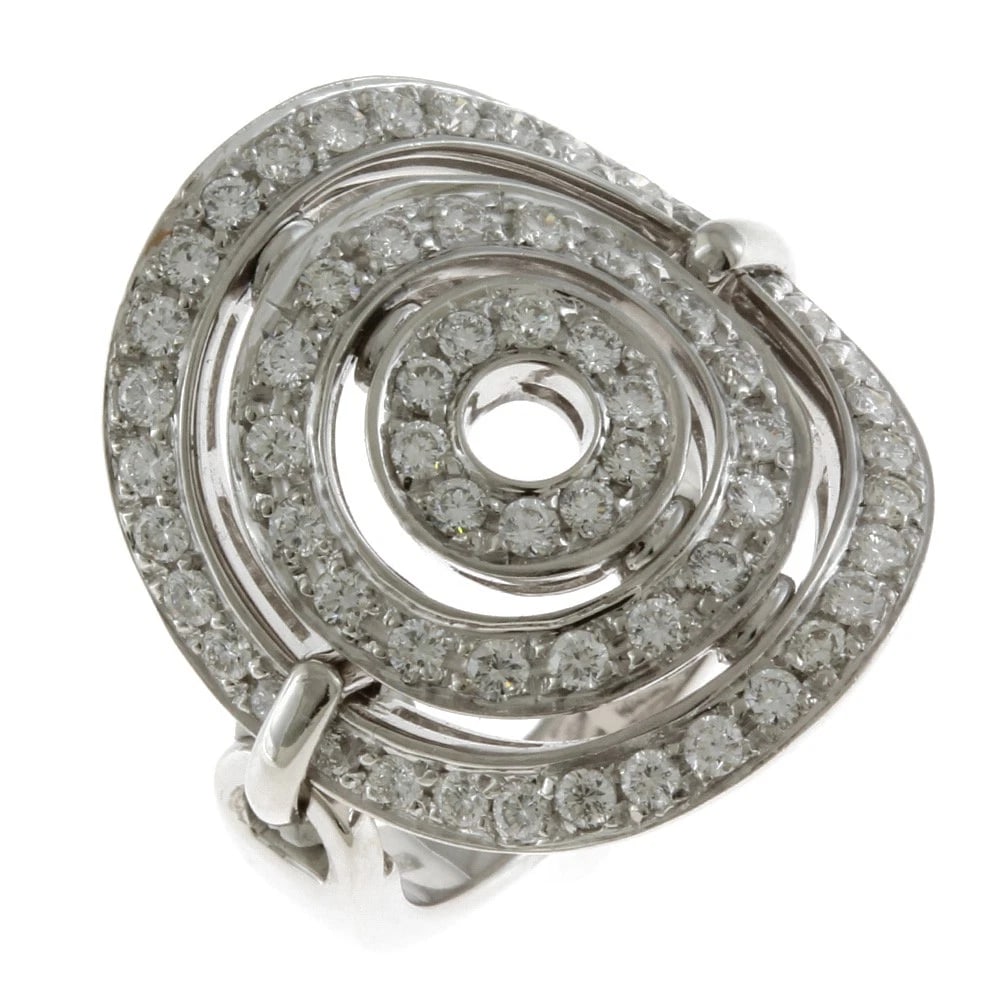 BVLGARI RING SILVER K18 WHITE GOLD DIAMOND: BVLGARI Ring Silver K18 white gold diamond Brand: BVLGARI Type/Style: Ring Material: K18 white gold, Main Stone/Creation NATURAL Color: Silver Size: US 5 3/8 Accessories: None Accessories Notice: