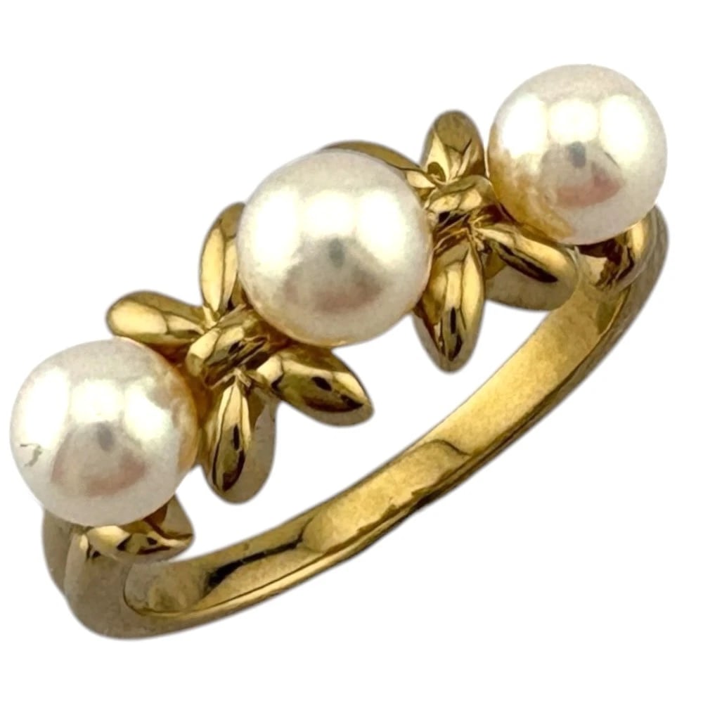 MIKIMOTO RING K18 YELLOW GOLD PEARL: MIKIMOTO Ring K18 yellow gold Pearl Brand: MIKIMOTO Type/Style: Ring Material: K18 yellow gold, Main Stone/Creation PEARL Color: gold Size: US 5 3/4 Accessories: None Accessories Notice: When