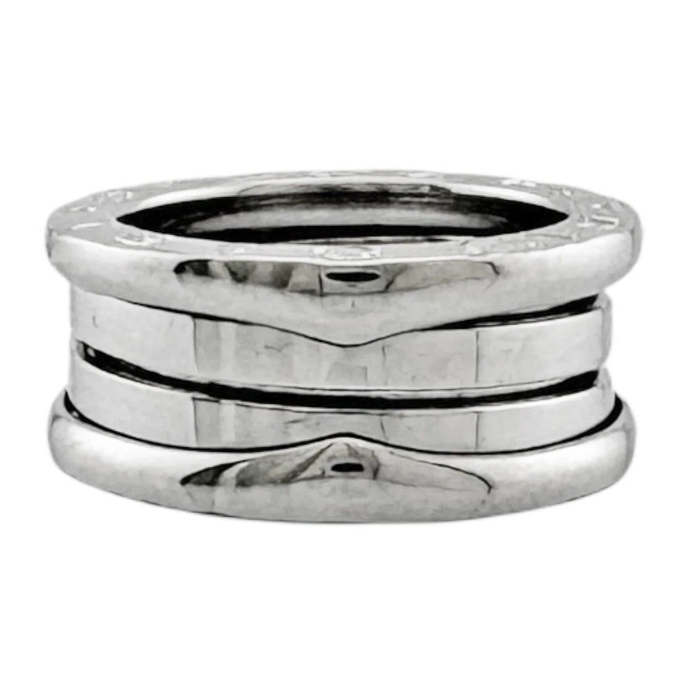 BVLGARI RING K18 WHITE GOLD: BVLGARI Ring K18 white gold Brand: BVLGARI Type/Style: Ring Material: K18 white gold Color: Silver Size: US 3 7/8 Accessories: None Accessories Notice: When purchasing pre-owned goods, please refer