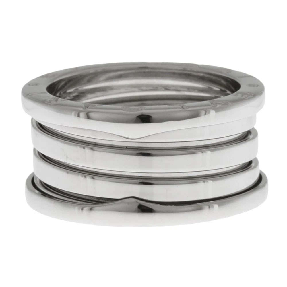 BVLGARI RING K18 WHITE GOLD: BVLGARI Ring K18 white gold Brand: BVLGARI Type/Style: Ring Material: K18 white gold Color: Silver Size: US 7 1/4 Accessories: None Accessories Notice: When purchasing pre-owned goods, please refer