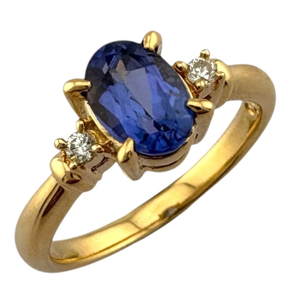 TASAKI RING K18 YELLOW GOLD TANZANITE DIAMOND: TASAKI Ring K18 yellow gold Tanzanite diamond Brand: TASAKI Type/Style: Ring Material: K18 yellow gold, Main Stone/Creation Tanzanite/diamond Color: gold Size: US 5 1/8 Accessories: None Accessories