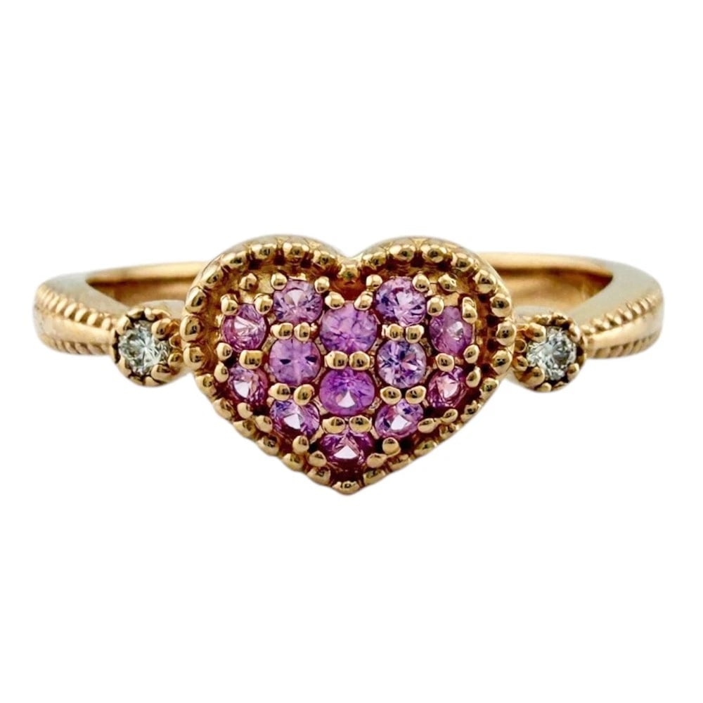 PONTE VECCHIO RING K18 PINK GOLD SAPPHIRE DIAMOND: Ponte Vecchio Ring K18 Pink Gold sapphire diamond Brand: Ponte Vecchio Type/Style: Ring Material: K18 Pink Gold, Main Stone/Creation Pink sapphire/diamond Color: Pink gold Size: US 6 1/8 Accessories:
