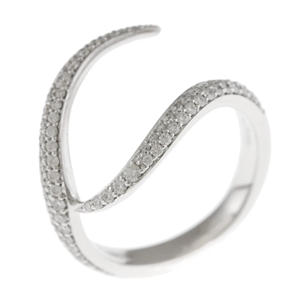 SHAUN LEANE RING K18 WHITE GOLD DIAMOND: SHAUN LEANE Ring K18 white gold diamond Brand: SHAUN LEANE Type/Style: Ring Material: K18 white gold, Main Stone/Creation NATURAL Color: Silver Size: US 5 3/4 Accessories: None Accessories Notice: