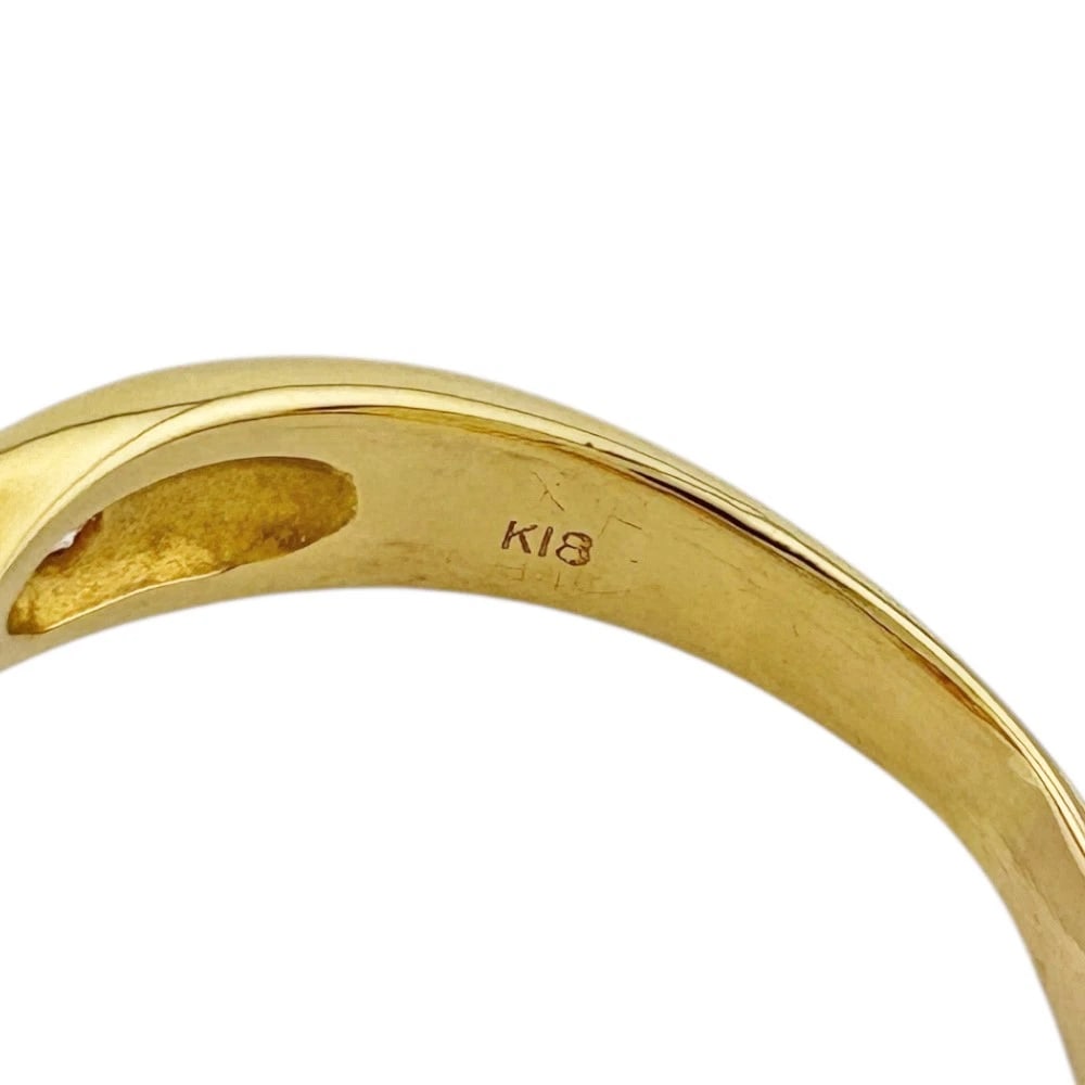 RING K18 YELLOW GOLD RUBY DIAMOND - 4