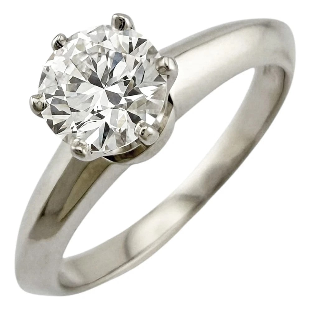 TIFFANY&CO. RING PT950PLATINUM DIAMOND: TIFFANY&Co. Ring Pt950Platinum diamond Brand: Tiffany&co. Type/Style: Ring Material: Pt950Platinum, Main Stone/Creation NATURAL Color: Silver Size: US 3 3/4 Accessories: None Accessories Notice: When