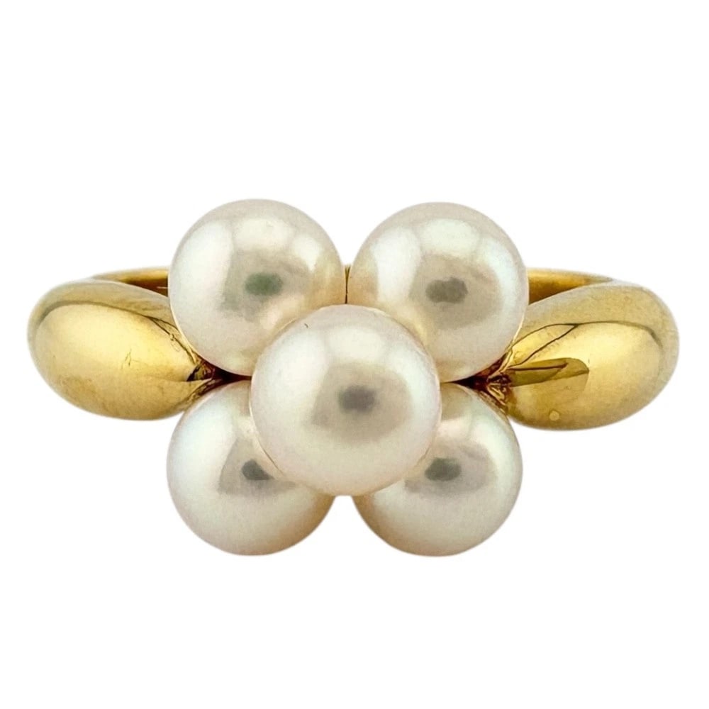 MIKIMOTO RING K18 YELLOW GOLD PEARL: MIKIMOTO Ring K18 yellow gold Pearl Brand: MIKIMOTO Type/Style: Ring Material: K18 yellow gold, Main Stone/Creation PEARL Color: gold Size: US 5 3/4 Accessories: None Accessories Notice: When