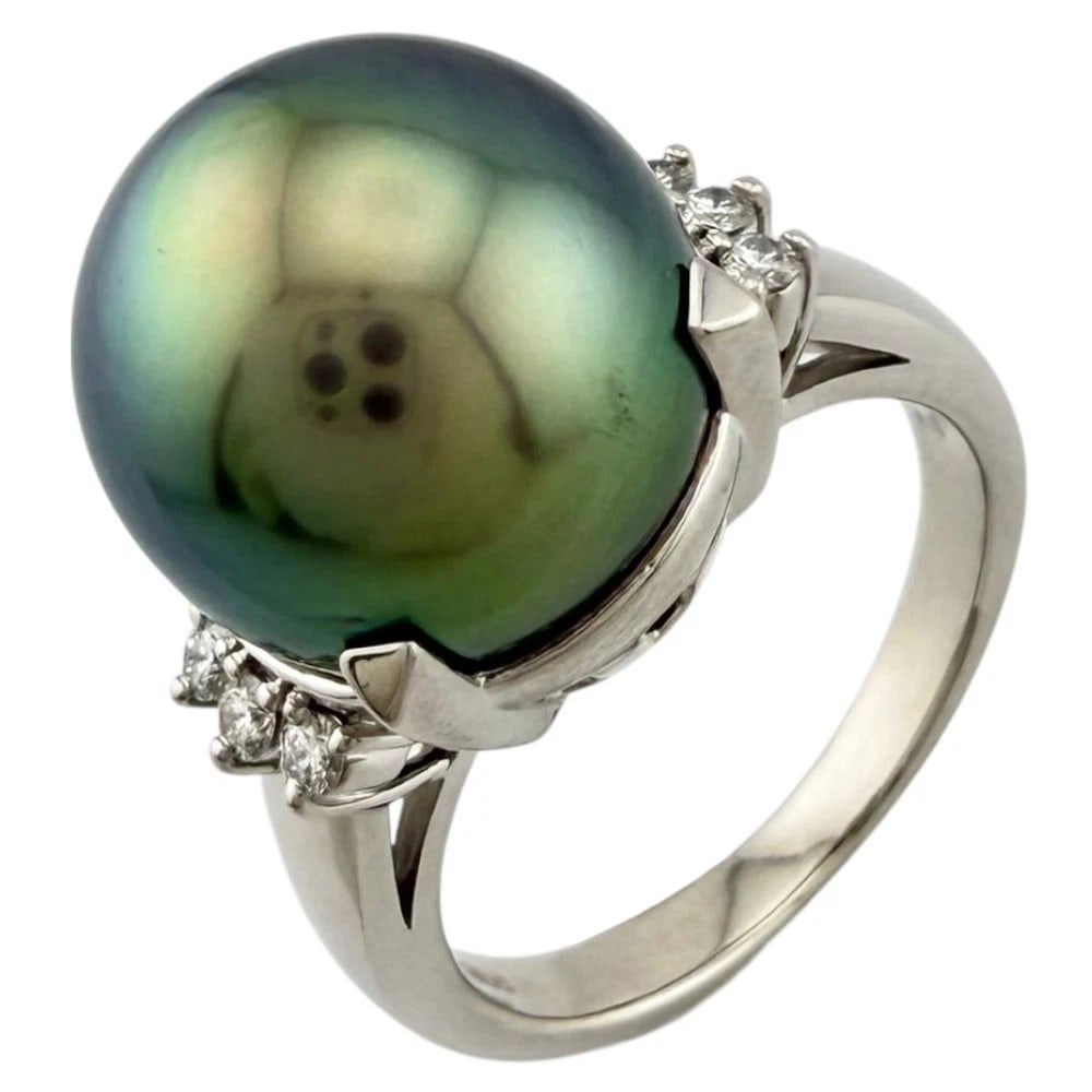 TASAKI RING PT900PLATINUM PEARL DIAMOND (1 of 5)