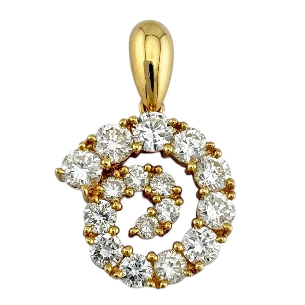 TASAKI PENDANT TOP K18 YELLOW GOLD DIAMOND (1 of 2)