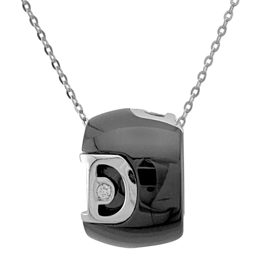 DAMIANI NECKLACE K18 WHITE GOLD CERAMIC DIAMOND: Damiani Necklace K18 white gold ceramic diamond Brand: Damiani Type/Style: Necklace Material: K18 white gold, Main Stone/Creation NATURAL Color: Silver Size: Total Length:50cm Chain width:1.0mm