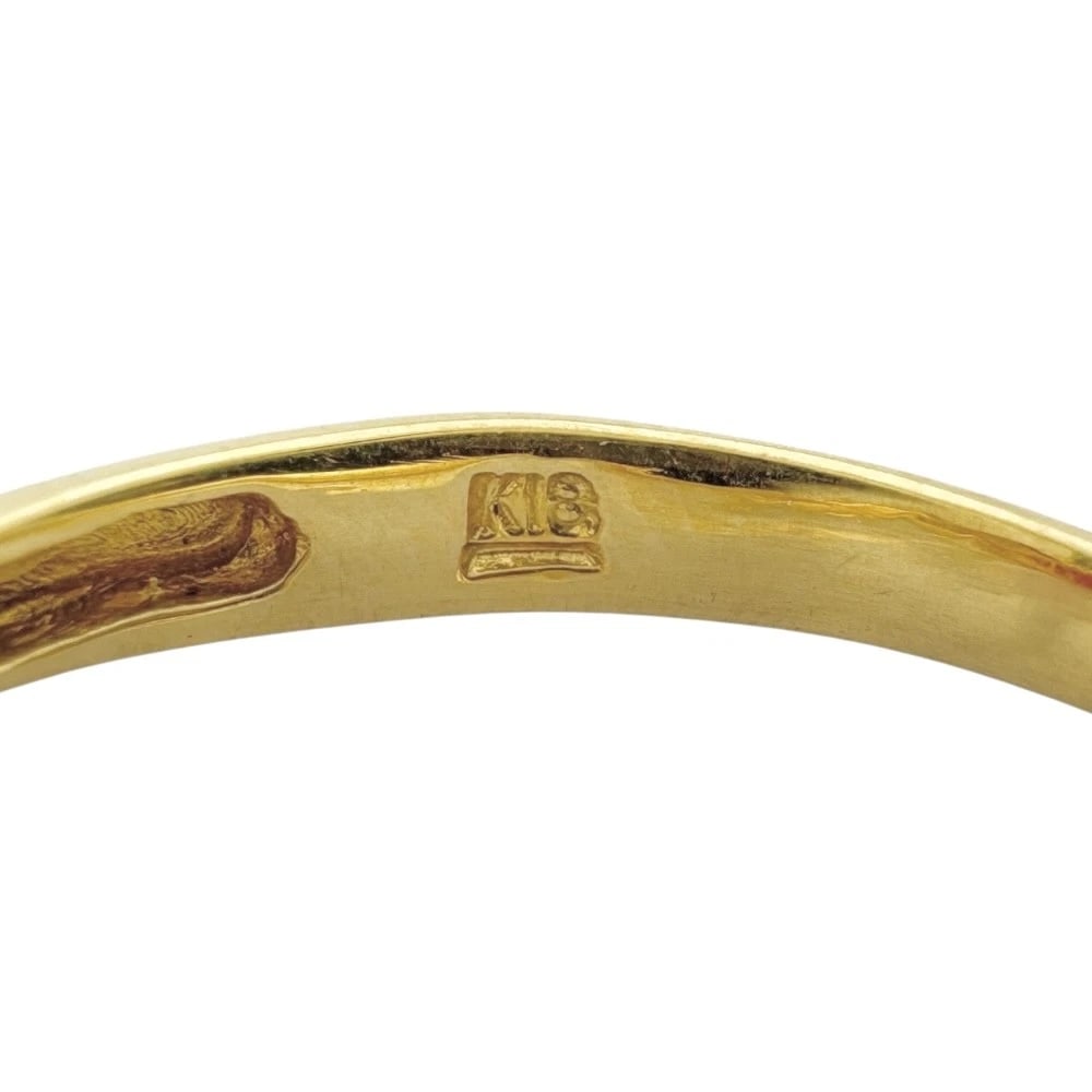 RING K18 YELLOW GOLD RUBY DIAMOND - 4