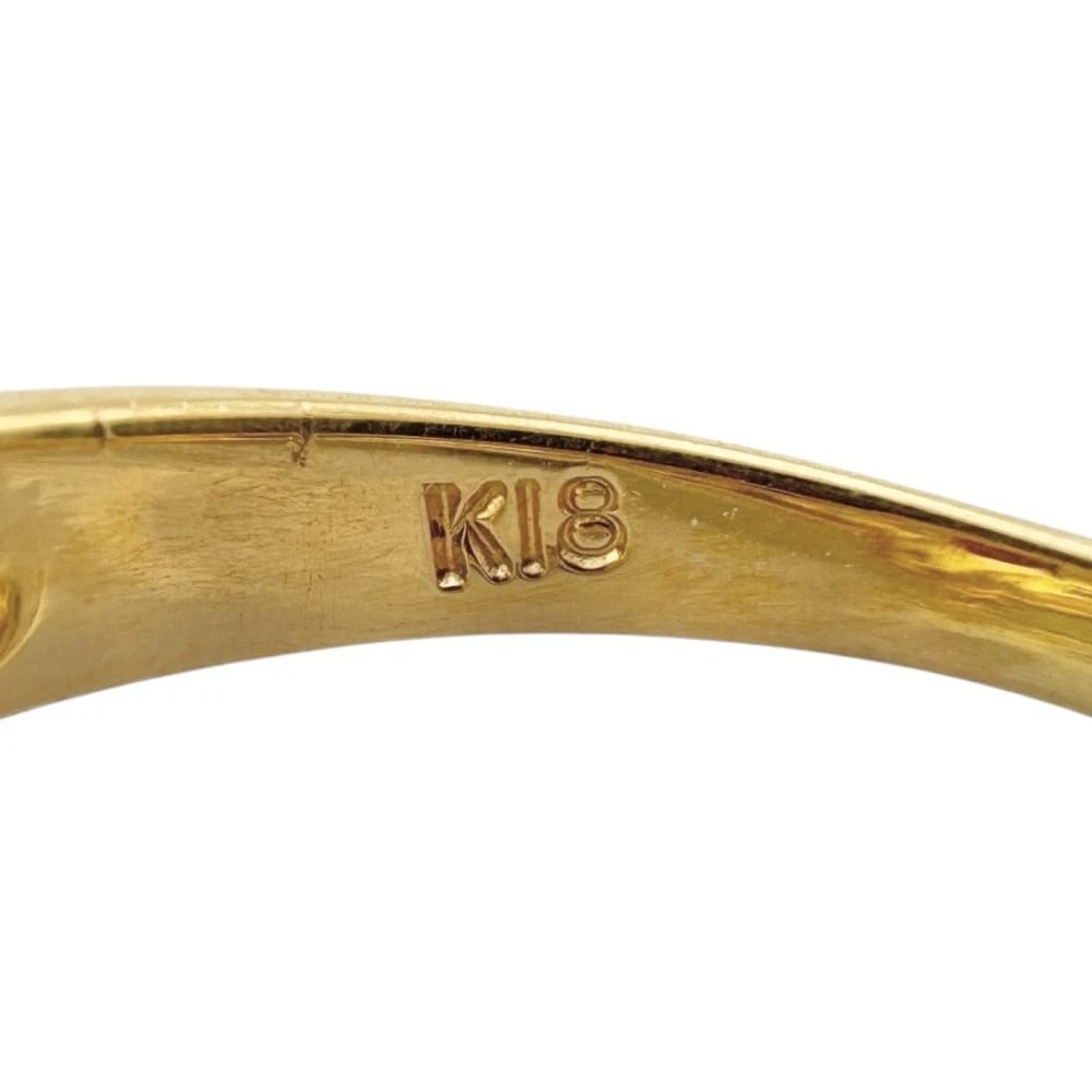 RING K18 YELLOW GOLD RUBY DIAMOND - 4