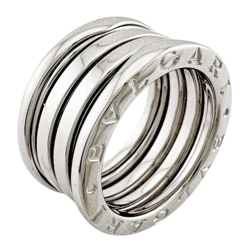 BVLGARI RING K18 WHITE GOLD: BVLGARI Ring K18 white gold Brand: BVLGARI Type/Style: Ring Material: K18 white gold Color: Silver Size: US5 Accessories: None Accessories Notice: When purchasing pre-owned goods, please refer to the